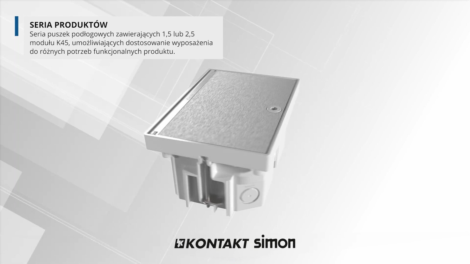 Seria puszek podłogowych Kontakt-Simon KGT IP66 – kadr z filmu