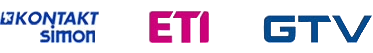 Logotypy ETI, GTV, KONTAKT SIMON